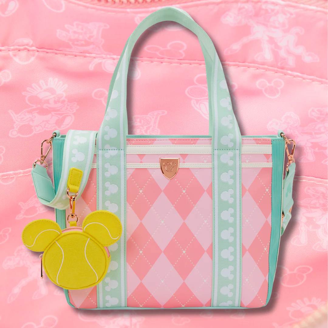 DISNEY MICKEY & FRIENDS TENNIS TOTE BAG WITH COIN BAG