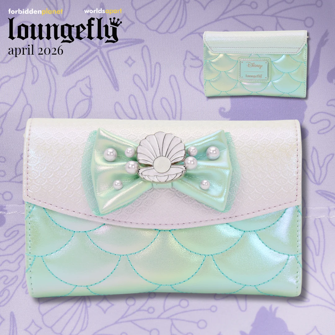 DISNEY THE LITTLE MERMAID IRIDESCENT PEARL FLAP WALLET