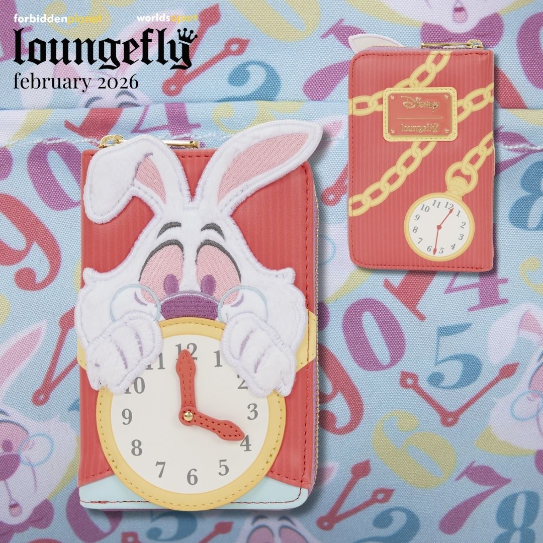 LF DISNEY ALICE IN WONDERLAND WHITE RABBIT ZIP AROUND WALLET