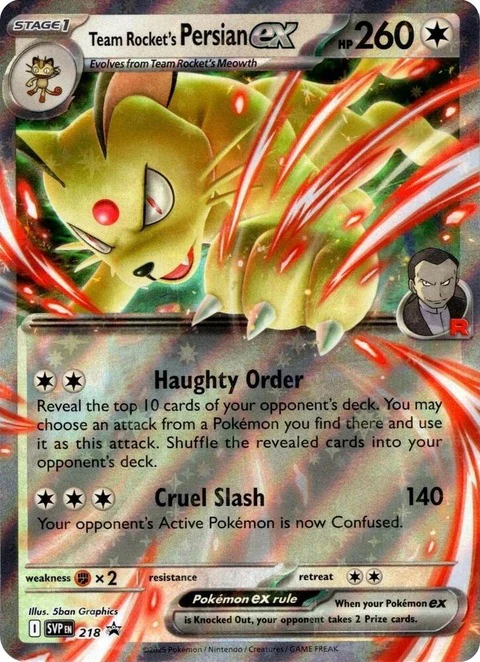 Team Rocket's Persian Ex (218)