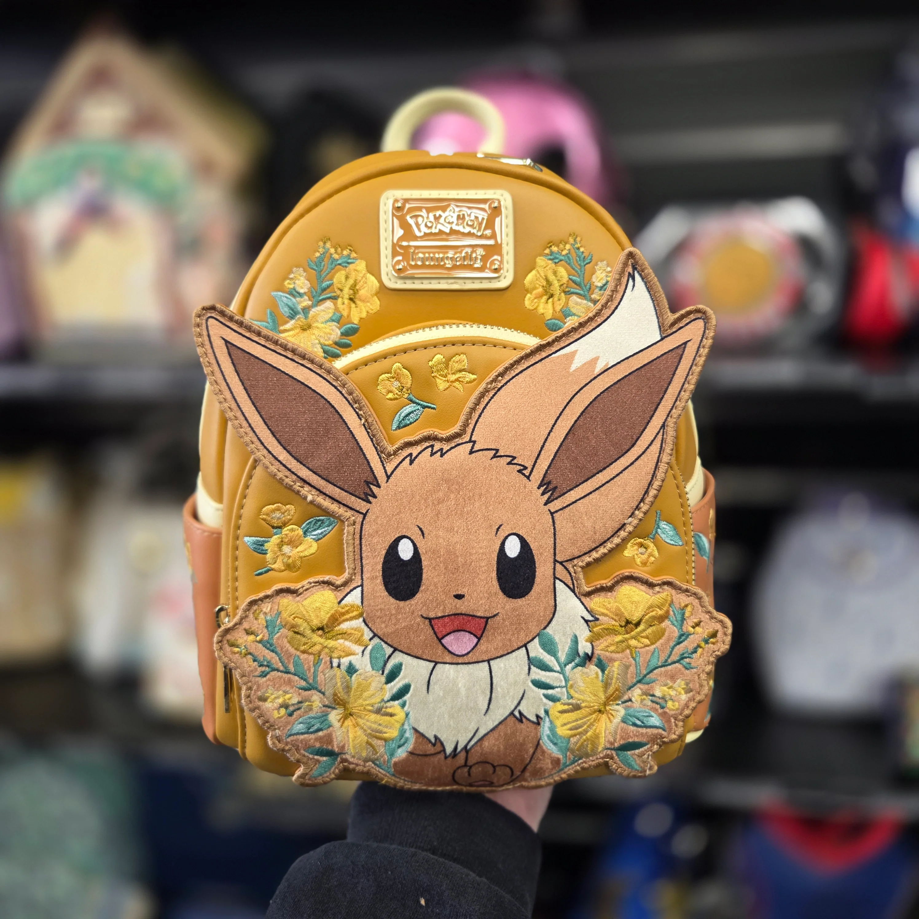 POKEMON EEVEE FLORAL VELVET MINI BACKPACK EXCLUSIVE