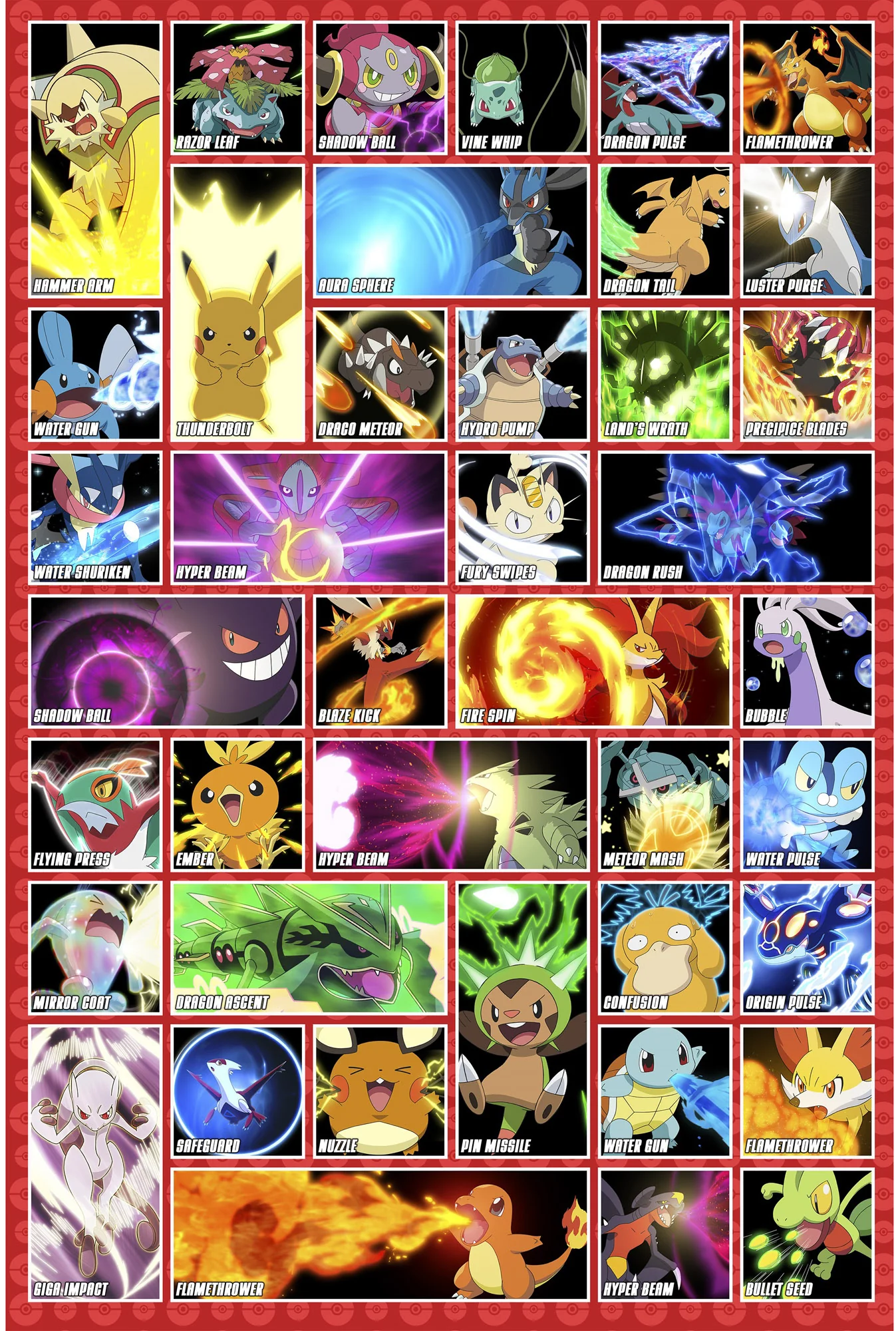 GB eye Pokémon Moves 61 x 91.5cm Maxi Poster