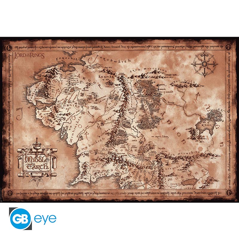 GB eye The Lord of The Rings One Map 61 x 91.5cm Maxi Poster
